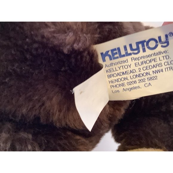 Kellytoy Brown Monkey Plush Stuffed Animal Lovey Soft Toy With Cream Bow - Picture 5 of 6